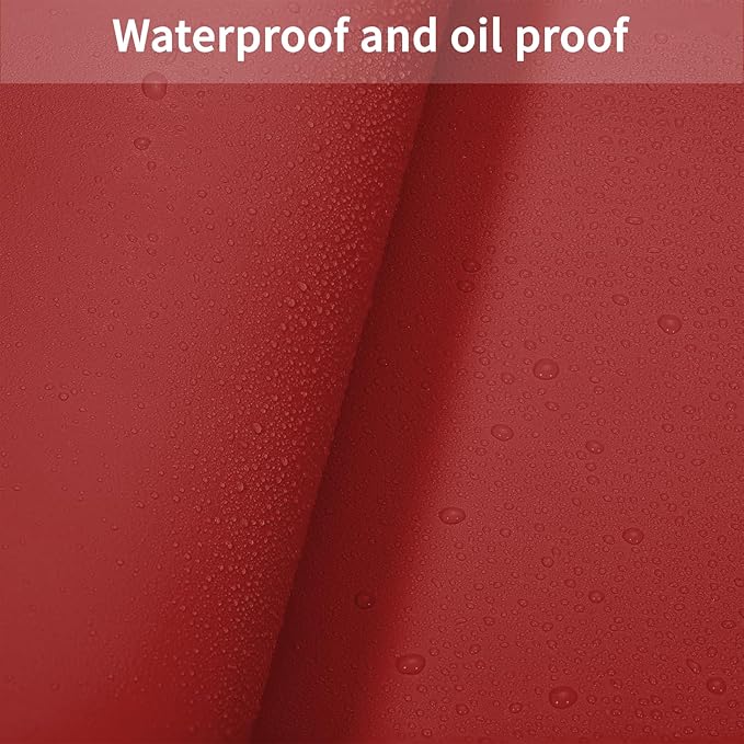 Zinkooat Leather Table Cover,1.8mm Thick,30x60 Inch Desk Cover,Large Desk Mat,Table Protector,Table Cover Protector,Craft Mats to Protect Table(Black+Wine Red,30x60)