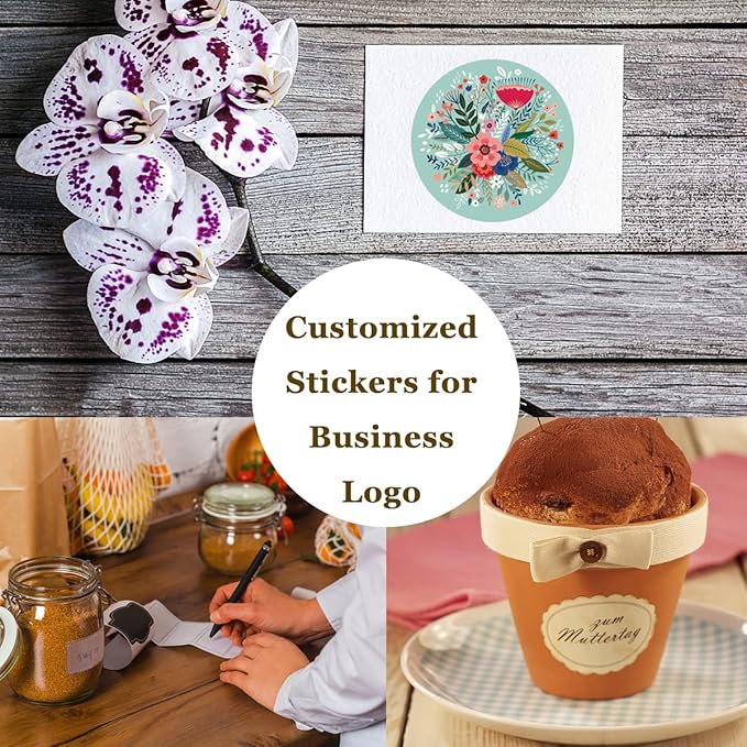 100-500 Pcs Custom Stickers Labels Personalized Labels with Any Design Image Logo Text for Business Logo,1/2/3/4 inch Customized Stickers (Rectangle-2)