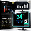 VINTEZ [2 Pack] 24 Inch 16:9 Privacy Screen for Computer Monitor and Laptop - Anti Glare Protector Film Blue Light Filter Eye Protection - Computer Screen Privacy Shield