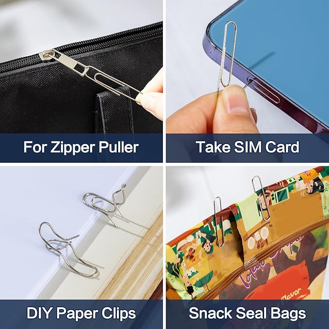Deli #1 Nonskid Paper Clips, 1000 Medium Paper Clips, 10 Boxes of 100 Each, Silver