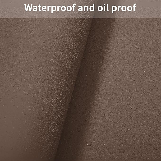 Zinkooat Leather Table Cover,1.8mm Thick,24x48 Inch Desk Cover,Large Desk Mat,Table Protector,Table Cover Protector,Desk Protector,Table Pad(Mud Color+Champagne Gold,24x48)