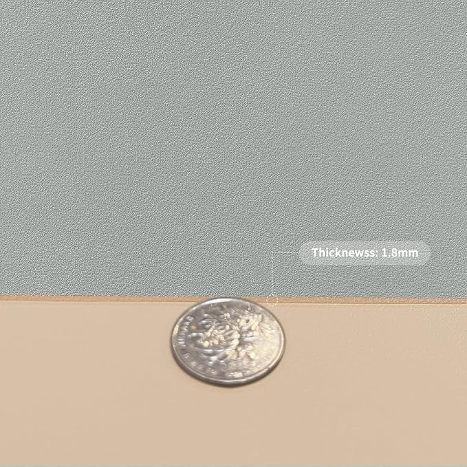 Zinkooat Leather Dresser Cover,1.8mm Thick,14x84 Inch,Dresser Protector Top,Dresser Top Protector,Dresser Cover Top,Dresser Top Cover,Dresser Cover Top for Bedroom.(Light Brown+Gray,14x84)
