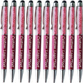 Yucold Customized Pens with Name/Logo - Touch Screen Stylus Ballpoint Pen, Perfect for Weddings, Business & Personalized Gifts (Wine red,20)