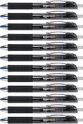 Amazon Basics Gel Pens Fine Point Smooth Writing Pens, Retractable, Black, 0.7mm, 12 Pack