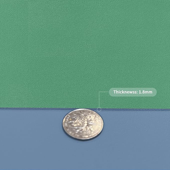 Zinkooat Leather Table Cover,1.8mm Thick,30x48 Inch Desk Cover,Large Desk Mat,Table Protector,Table Cover Protector,Table Top Protectors for Wood,Desk Writing Mat(Grayish Blue+Dark Green,30x48)