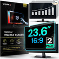 VINTEZ [2 Pack] 23.6 Inch 16:9 Privacy Screen for Computer Monitor and Laptop - Anti Glare Protector Film Blue Light Filter Eye Protection - Computer Screen Privacy Shield