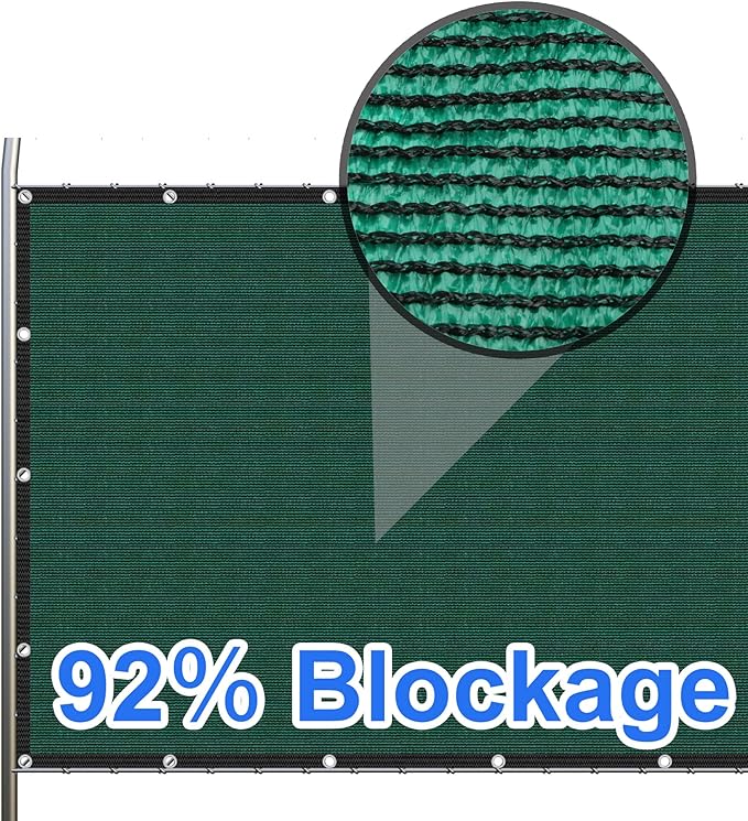 Green 8' x 17' Fence Privacy Screen Commercial Outdoor Backyard Shade Windscreen Mesh Fabric