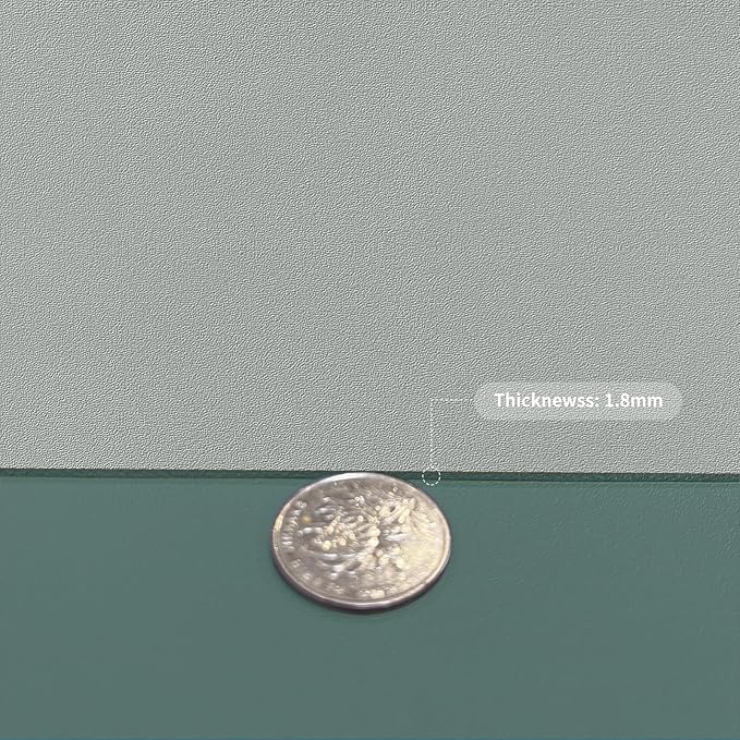 Zinkooat Leather Table Cover,1.8mm Thick,30x48 Inch Desk Cover,Large Desk Mat,Table Protector,Table Cover Protector,Kitchen Table Cover,Dining Table Mat,(Aqua Blue+Gray,30x48)