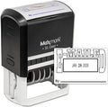 MaxMark Large Self-Inking Rubber Date Office Stamp with E-Mailed Phrase & Date - Black Ink, 12-Year Band - Style 5