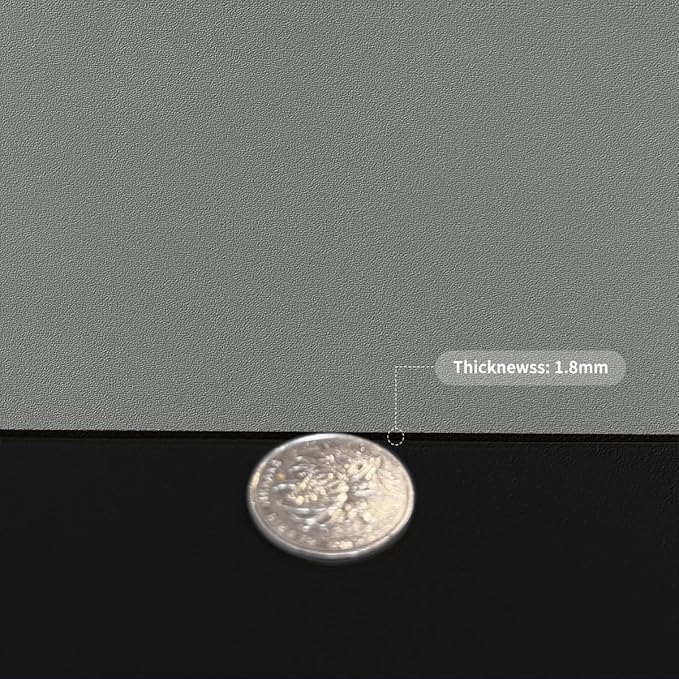 Zinkooat Leather Dresser Cover,1.8mm Thick,14x40 Inch,Dresser Protector Top,Dresser Top Protector,Dresser Cover Top,Dresser Top Cover,Dresser Cover Top for Bedroom.(Black+Gray,14x40)