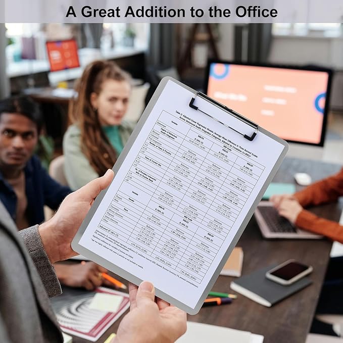 ZCZN Metal Clipboards, 18 Pack Heavy Duty Aluminum Clipboards 12 x 9 Inches, A4 Letter Sizer Document Holder with Low Profile Clip, Suitable for School, Office, Jobsite or Medical Staff, Silver
