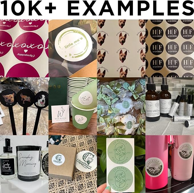 Custom Personalized Labels - Custom Stickers with Any Design Image Logo Text, 100 Labels (Scalloped, 2"x2")