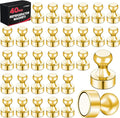 LOVIMAG Fridge Magnets 40Pcs Refrigerator Whiteboard Small Strong Magnet Classroom Kitchen Accessories Decorative Locker Set Decor Must Haves Office Calendar Refrigerador Magnetic Cute Crafts Gold