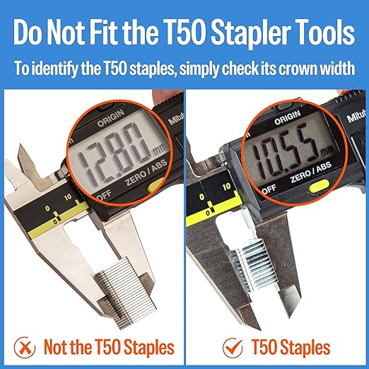 meite 21 Gauge Upholstery Staples, 1/2-Inch Crown with 5/16-Inch Length Galvanized Heavy Duty Staples for Staple Guns MT8016, MT8016S, and MT8016SLN (10 Boxes)
