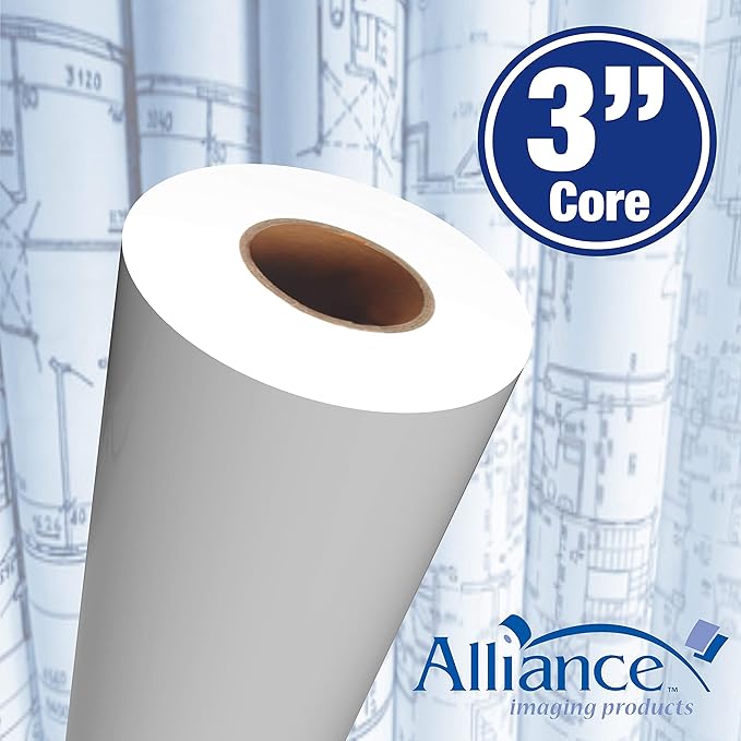 Alliance Wide Format Paper 30” x 500’ Rolls Bond Engineering 92 Bright 20lb - 80 Rolls per Pallet with 3” Core