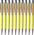 Customized Pens with Name/Logo - Touch Screen Stylus Ballpoint Pen, Perfect for Weddings, Business & Personalized Gifts (Yellow,50)