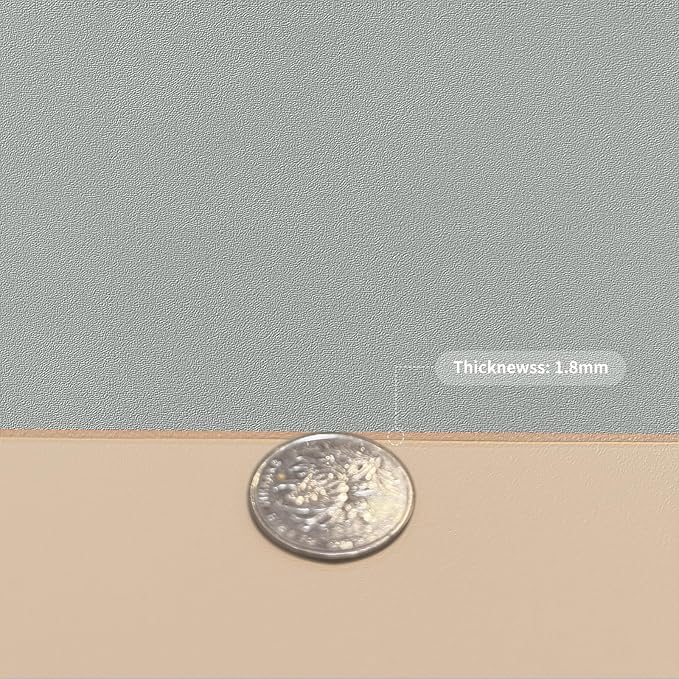 Zinkooat Leather Desk Mat,1.8mm Thick,12x42 Inch Desk Cover,Desk Protector Mat,Dresser Cover Top,Nail Table Mat,Dresser Cover,Quartz Countertop Protector,Table Sticker Cover(Light Brown+Gray,12×42)