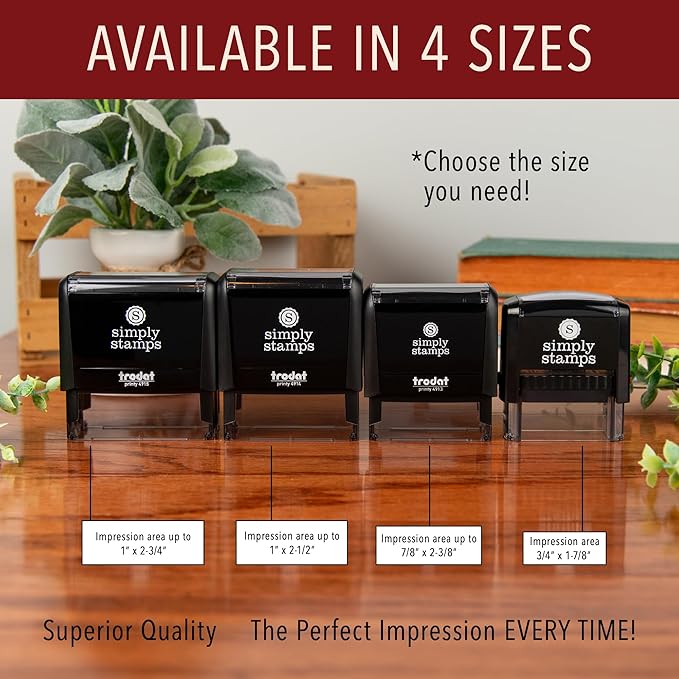Self Inking Modern Address Stamps | Custom Return Address Stamper (Brandon, Xtra Wide)