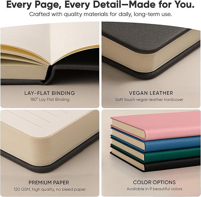 PRODUCTIVITY STORE Pro - Undated, 2026 Planner, 5.8” x 8.3” - The #1 Productivity Planner to Achieve Your 2026 Goals - Planner 2026-2027 - Brown - A5
