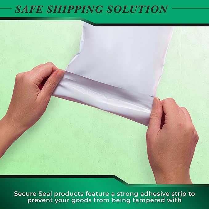 2000 Pack Secure Seal White Poly Mailers - 6x9 Safe Shipping Bags - E-Commerce Self Sealing 2 Mil Poly Envelopes