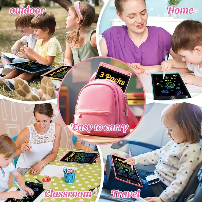 20 Pack LCD Writing Tablet for Kids - Erasable and Reusable Toddler Doodle Board in 8.5 inch, Ideal Drawing Pad for Learning Toy for Ages 3-8, Gift for Girls Boys (20 Pack)