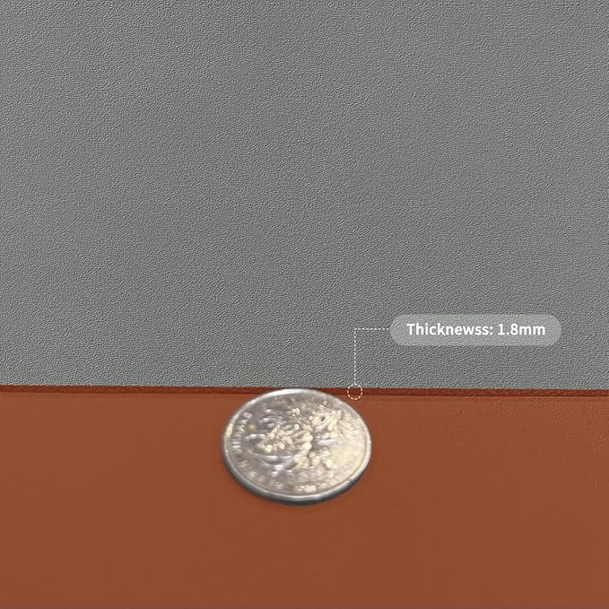 Zinkooat Leather Table Cover,1.8mm Thick,42x42 Inch Table Protector,Table Protector for Dining Room Table,Dining Table Cover,Table Cover Protector,Dining Table Protector Rectangle(Brown+Gray,42x42)