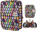 YOUSHARES Colored Pencil Case 220 Slots Pen Case Organizer With Handy Wrap & Zipper, Multilayer Holder for Prismacolor Colored Pencils & Gel Pen (Mask)