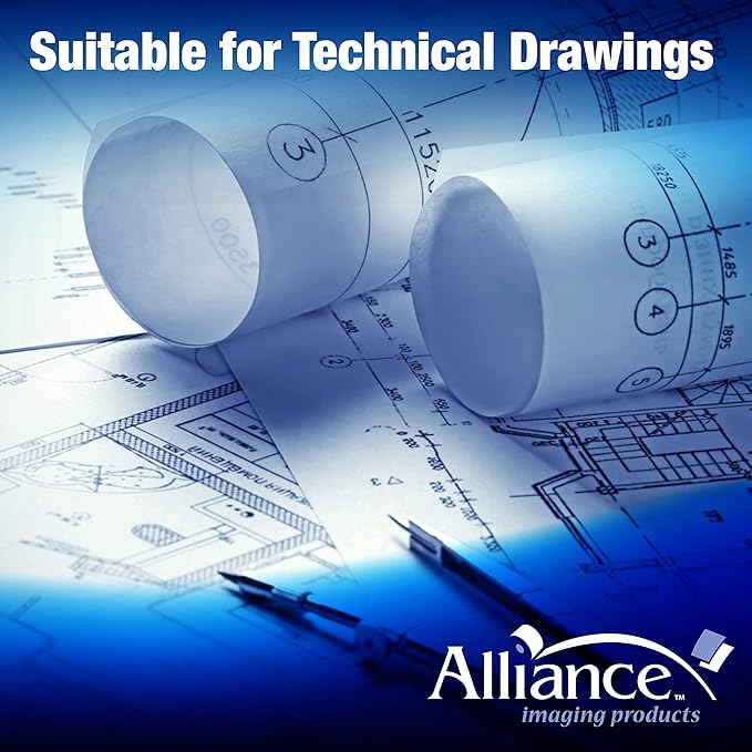 Alliance Wide Format Paper Rolls Bond Engineering (20lb | 45 Rolls, 22 In x 500 Ft | 3" Core)