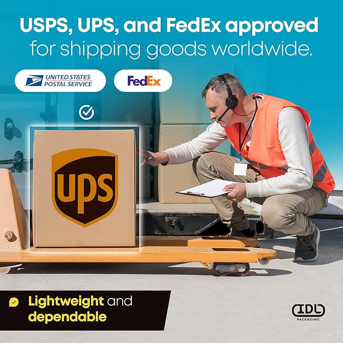 Extra Large Shipping & Moving Boxes 32x16x16 inches (10-Pack) - Extra Strength 200 lb vs Regular - Corrugated Heavy Duty Moving Boxes - Box for Moving & Relocating by IDL Packaging