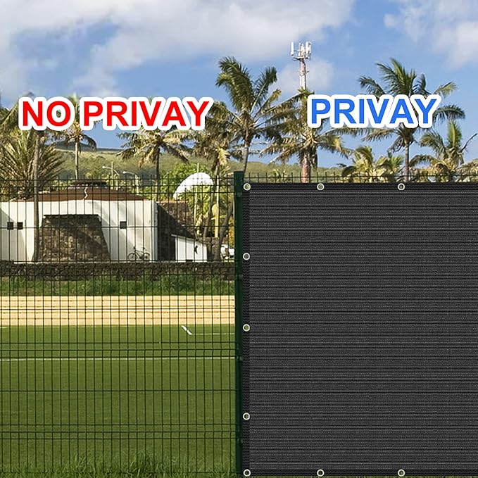 Black 2'6" x 45' Fence Privacy Screen Commercial Outdoor Backyard Shade Windscreen Mesh Fabric