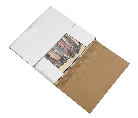 Tape Logic TLM962BF Easy-Fold Mailers, 9 5/8" x 6 5/8" x 2 1/2", White (Pack of 50)