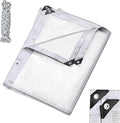 99% Aluminet Shade Cloth Reflective Tarp 6.5 x 10 ft Aluminium Cloth Porch Privacy Screen with Grommets for Car Garden Pergola Patio Sun Shade Kennel Cover Durable Mesh Canopy Cover Easy Setup
