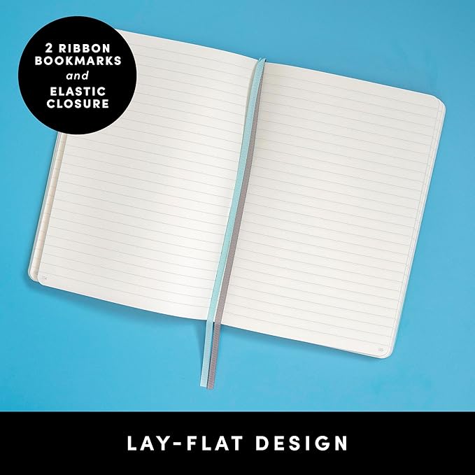 PAPERAGE Lined Journal Notebook, (Dark Green), 252 Pages, Medium 5.6 in x 8 in - 100 GSM Thick Paper – Hardcover Journaling Notebook for Work, School & Note Taking