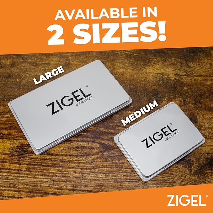 2 Pack Metal Case Stamp Pad Large Size, Green Color - Size: 3" x 6" - Choose from 15 Ink Colors