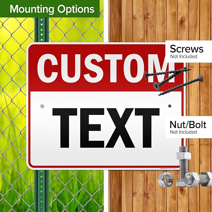 Custom Sign, Custom Sign for Business, Indoor/Outdoor use. 24x30 Inches, 3M EGP Reflective, Rust Free .080 Aluminum, Fade Resistant, Made in USA by My Sign Center (Header)