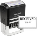 MaxMark Large Self-Inking Rubber Date Office Stamp with Received Phrase & Date - Black Ink, 12-Year Band - Style 3