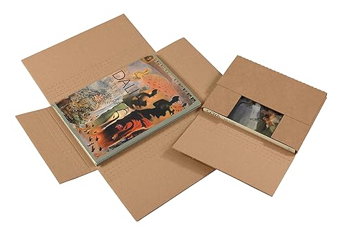 Tape Logic TLM14112BFK Easy-Fold Mailers, 14 1/4" x 11 1/4" x 2", Kraft (Pack of 50)