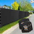 Xpose Safety Privacy Fence Screen 4’ x 50’ (6 Pack) – Heavy Duty Black Mesh with 90% Visibility Block, UV Protection – Includes Cable Ties – for Garden, Yard, Nursery, Kennel, Dog Run, Greenhouse