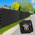 Xpose Safety Privacy Fence Screen 8’ x 50’ (2 Pack) – Heavy Duty Black Mesh with 90% Visibility Block, UV Protection – Includes Cable Ties – for Garden, Yard, Nursery, Kennel, Dog Run, Greenhouse