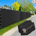 Xpose Safety Privacy Fence Screen 6’ x 50’ (12 Pack) – Heavy Duty Black Mesh with 90% Visibility Block, UV Protection – Includes Cable Ties – for Garden, Yard, Nursery, Kennel, Dog Run, Greenhouse
