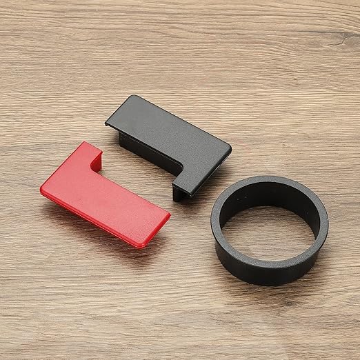 PATIKIL 2.8inch Desk Grommet, 6Pcs Cable Grommet Wire Management Cable Hole Cover Cord Organizer for Office Home Table Countertop, Black/Silver Black/Red Black/Grey