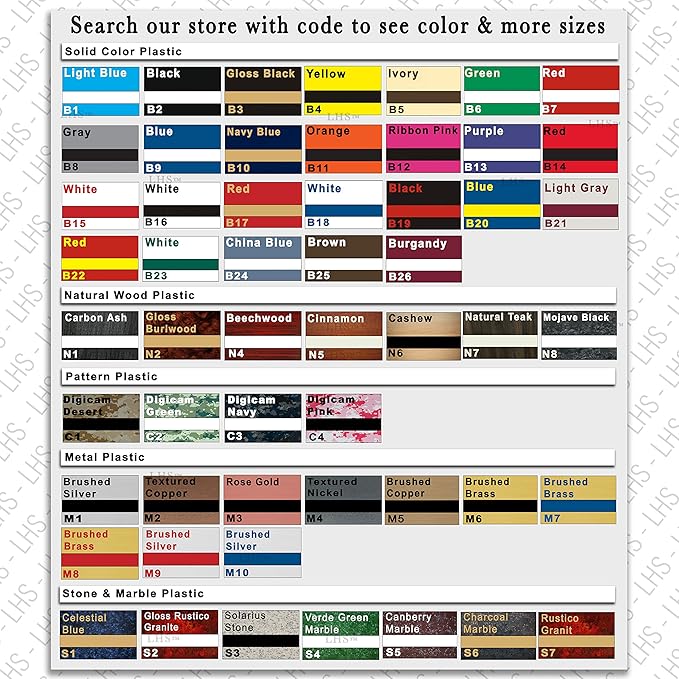 Custom Name Plate with Choice of Mounting for Walls, Doors, Desk Holders, Cubicles, Hanging and More - Personalized Red Plastic White Letters - USA Made 2x8 - B7