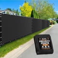 Xpose Safety Privacy Fence Screen 8’ x 50’ – Heavy Duty Black Mesh with 90% Visibility Block, UV Protection – Includes Cable Ties – for Garden, Yard, Nursery, Kennel, Dog Run, Greenhouse