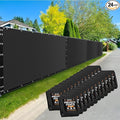 Xpose Safety Privacy Fence Screen 8’ x 50’ (24 Pack) – Heavy Duty Black Mesh with 90% Visibility Block, UV Protection – Includes Cable Ties – for Garden, Yard, Nursery, Kennel, Dog Run, Greenhouse